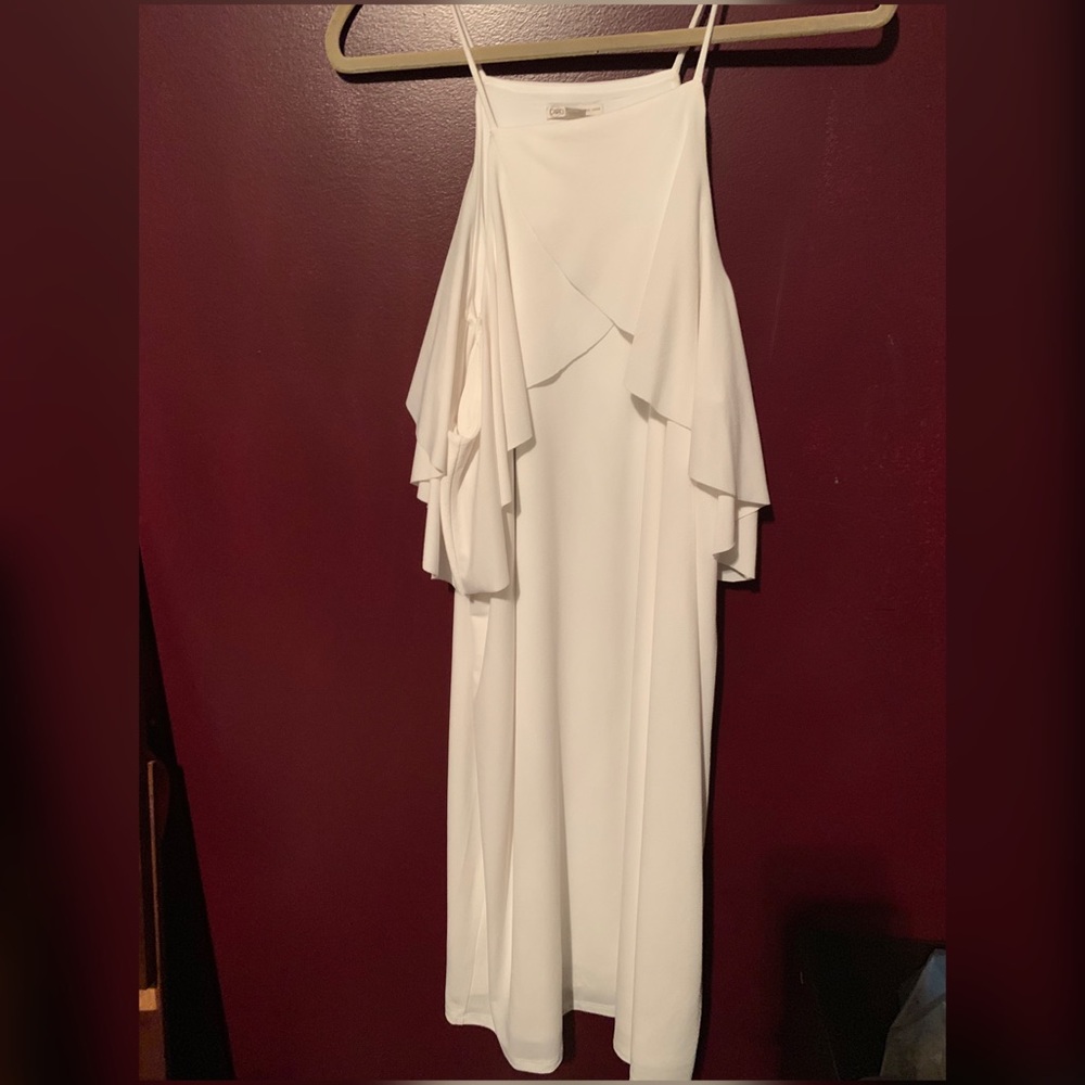 Off the shoulder white dress